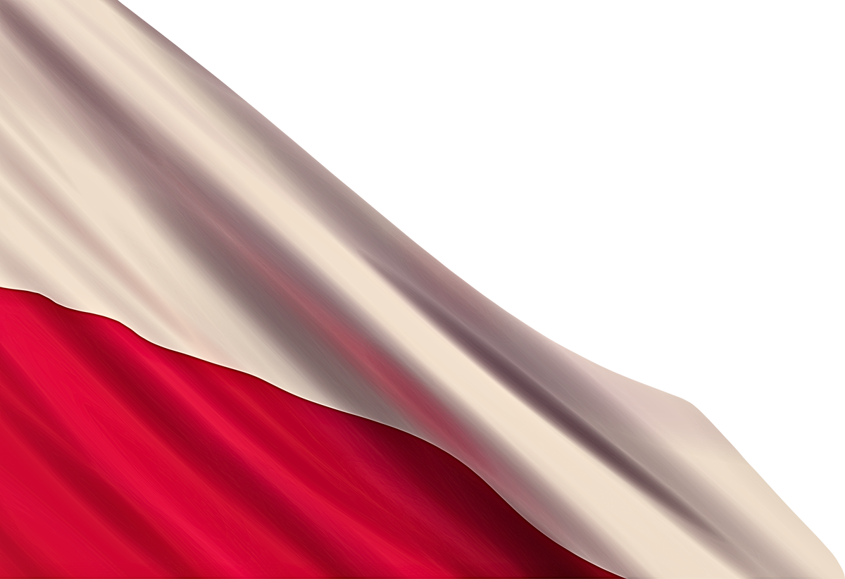 Realistic flag of Poland