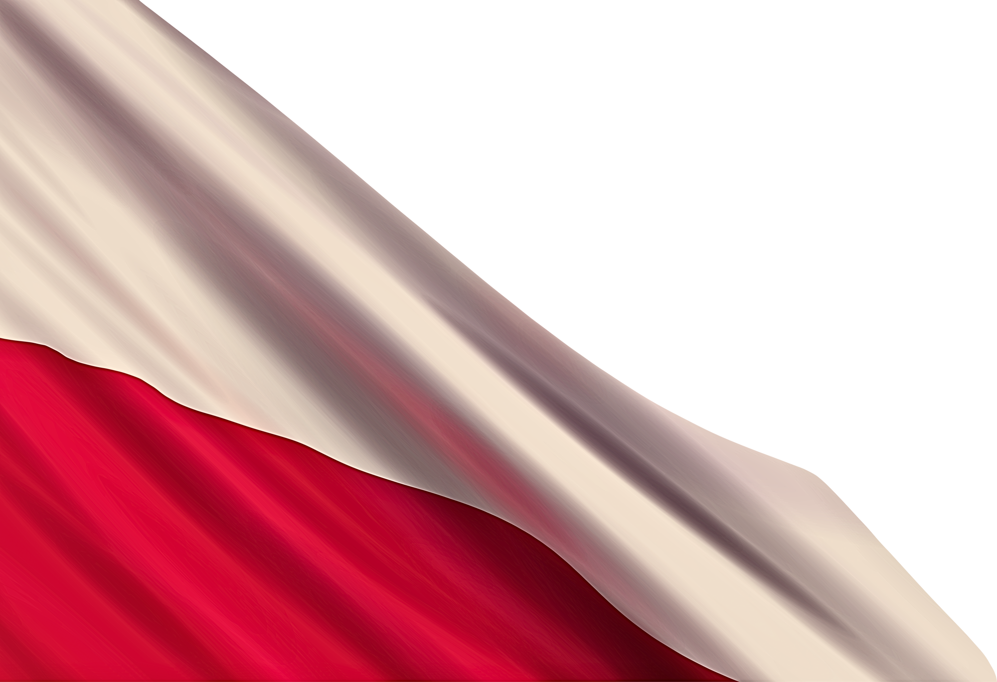 Realistic flag of Poland